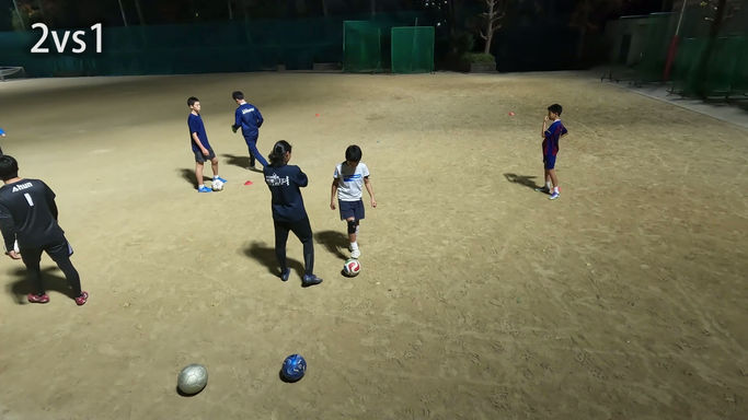 【スクールトレーニング】12/02 直角パス ターン&2対1 ロングキック ロンド